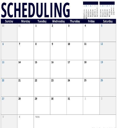 victim services scheduling calendar